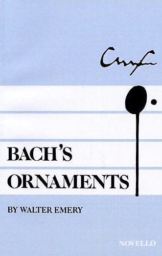 Bach's ornaments Walter EMERY Livre Les Hommes