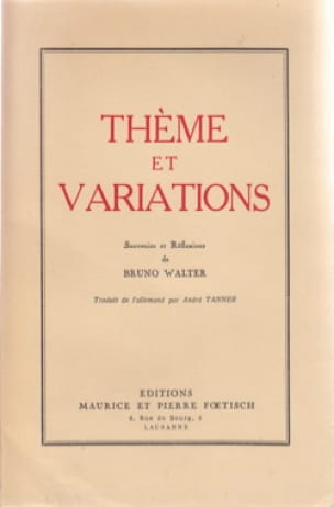 Thème et variations Bruno WALTER Livre Les Hommes