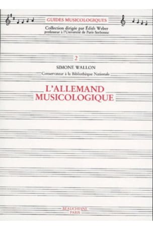 L'Allemand musicologique Simone WALLON Livre Dictionnaires