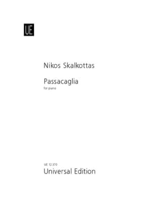 Passacaglia Nikos Skalkottas Partition Piano