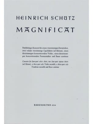 Magnificat Für 2 Instrumentalchöre Swv 468 - SCHUTZ - Partition