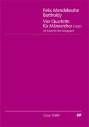 4 Quartette Für Männerchor 1837 MENDELSSOHN Partition Chœur