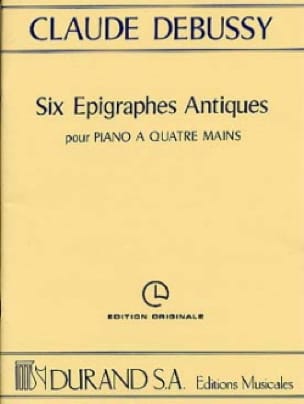 6 Epigraphes Antiques. 4 Mains DEBUSSY Partition Piano