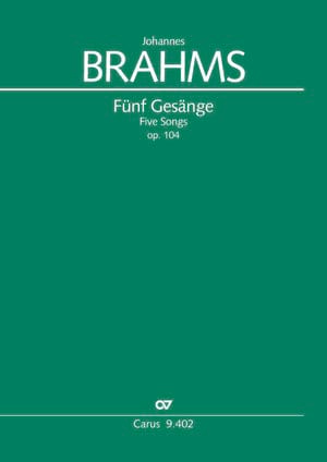 Fünf Gesänge op. 104 BRAHMS Partition Chœur