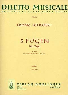 3 Fugues - SCHUBERT - Partition - Orgue