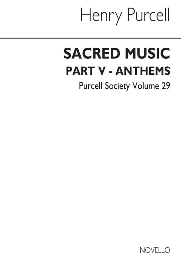 Society Book 29. Archive PURCELL Partition Chœur