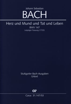 Cantate 147 Herz Und Mund Tat Und Leben BACH Partition Chœur