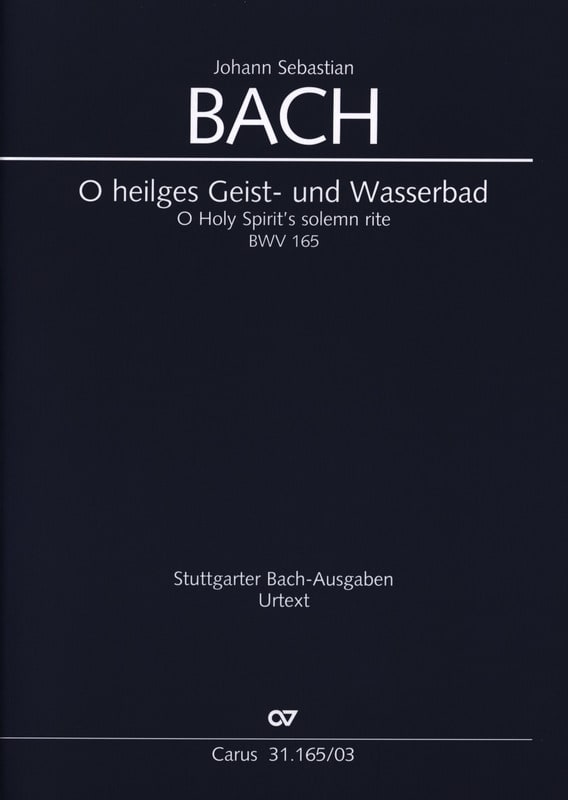 Cantate BWV 165 BACH Partition Chœur