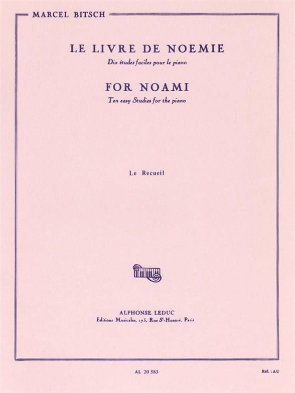 Livre de Noémie. Marcel Bitsch Partition Piano