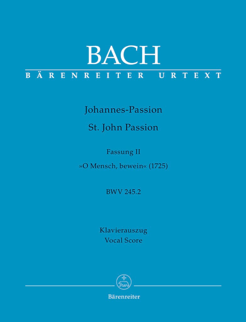 Johannes-Passion BWV 245.2 BACH Partition Chœur