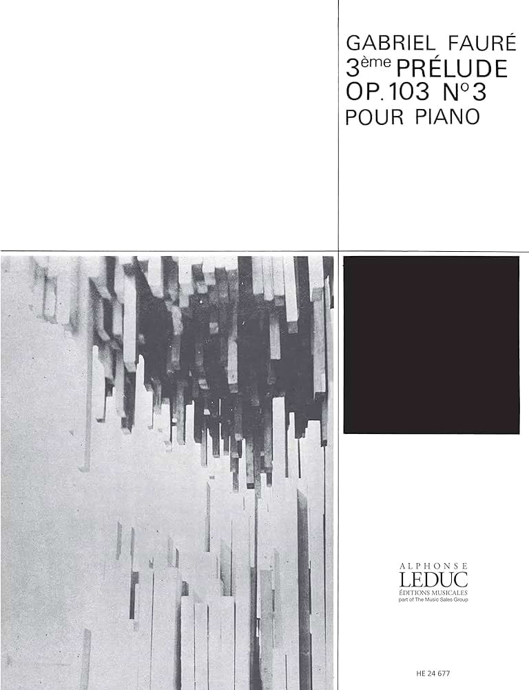 Prélude N°3 Opus 103 FAURÉ Partition Piano