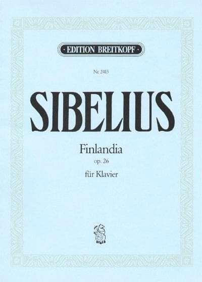 Finlandia Opus 26 SIBELIUS Partition Piano