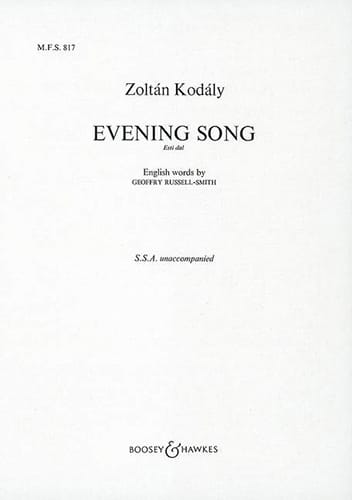 Evening Song Esti Dial KODALY Partition Chœur