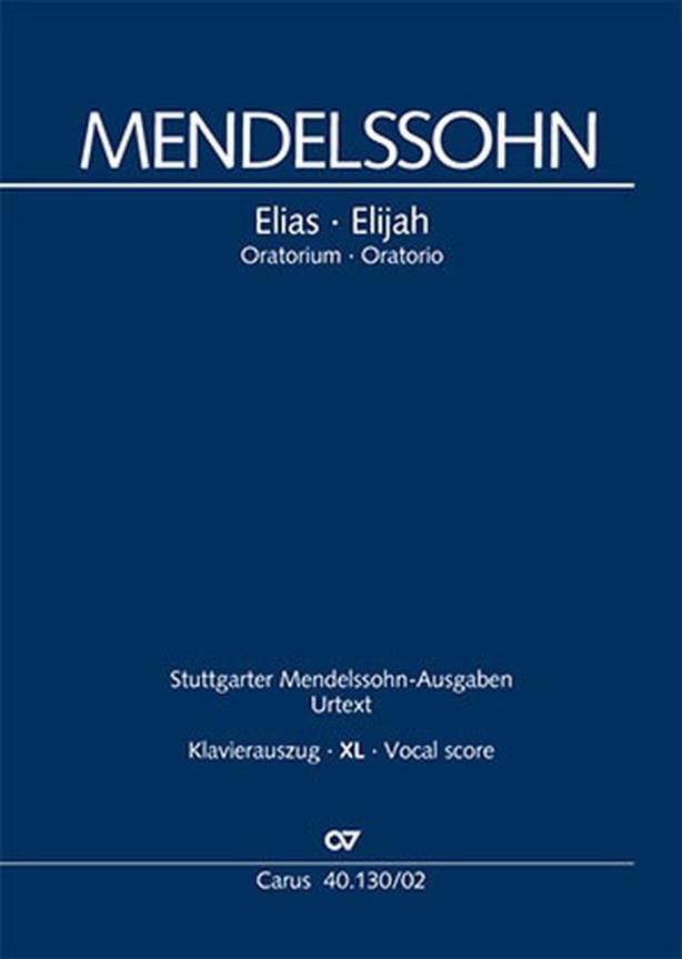 Elias Opus 70 Mwv A 25 XL Format MENDELSSOHN Partition Chœur