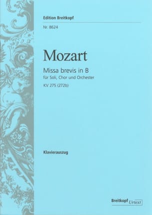 Missa Brevis, KV 275 MOZART Partition Chœur