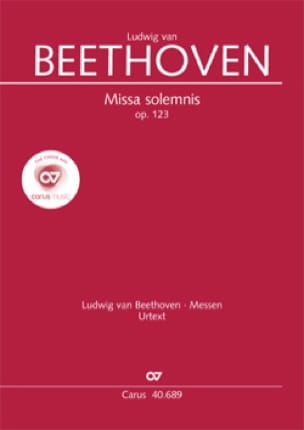 Missa Solemnis Opus 123 XL Format BEETHOVEN Partition Chœur