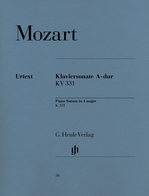 Sonate Pour Piano En la Majeur K. 331 300i. MOZART Partition Piano