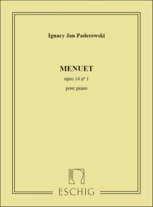 Menuet Opus 14-1 Ignacy Paderewski Partition Piano