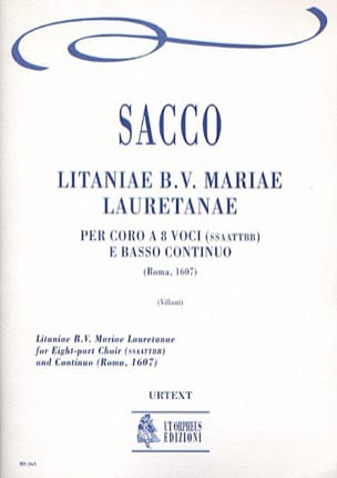 Litaniae Mariae Lauretanae Sacco Partition Chœur