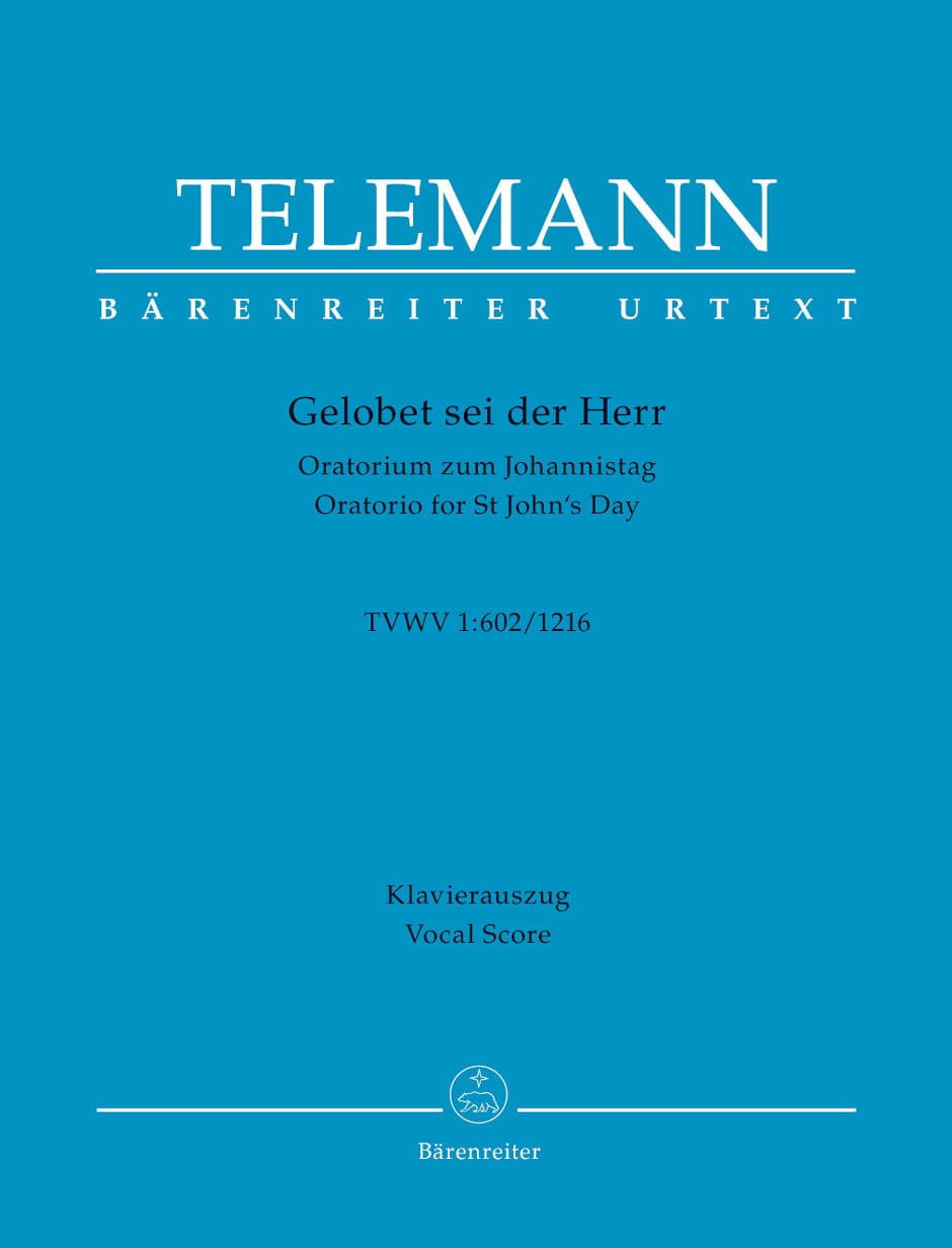 Gelobet sei der Herr. Tvwv 1:602/1216 TELEMANN Partition Chœur