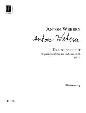 Das Augenlicht Op. 26 WEBERN Partition Chœur