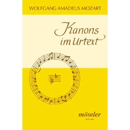 Kanons im Urtext MOZART Partition Chœur