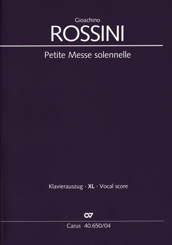 Petite Messe Solennelle. Format XL ROSSINI Partition Chœur