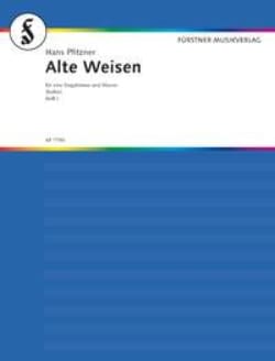 Alte Weisen Op. 33 - Volume 1 Hans Pfitzner Partition Mélodies