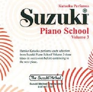 Suzuki Piano School Volume 3 CD Kataoka SUZUKI Partition Piano