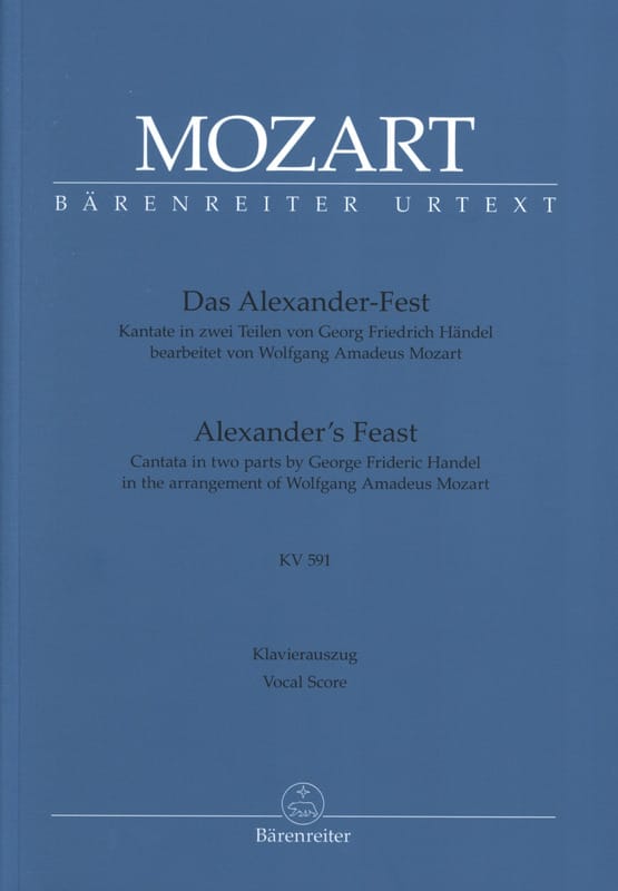 Alexander's Feast MOZART Partition Chœur