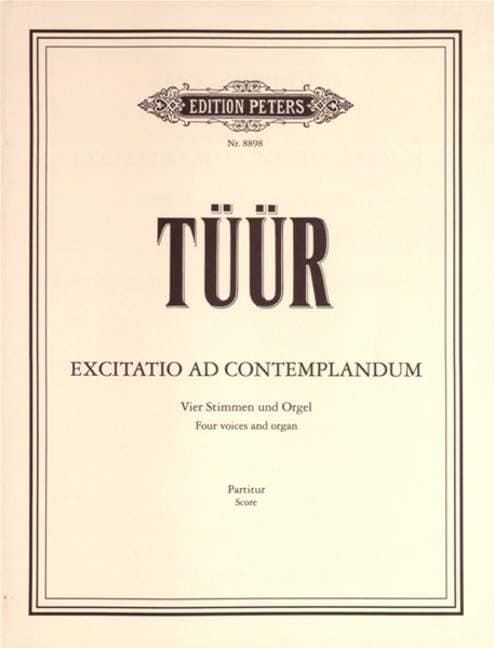 Excitatio Ad Contemplandum Erkki-Sven Tüür Partition Chœur