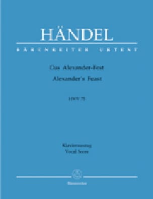 Alexander's Feast. Hwv 75 HAENDEL Partition Chœur