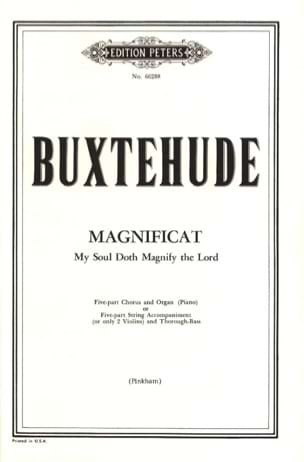 Magnificat BUXTEHUDE Partition Chœur