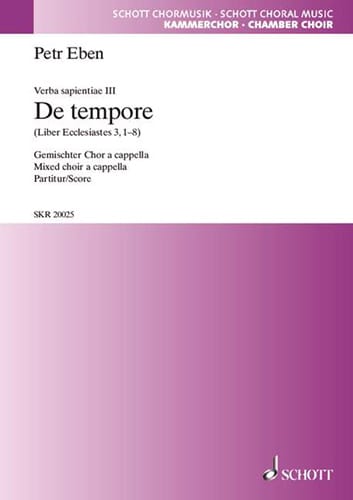 De Tempore - Choeur A Cap Petr Eben Partition Chœur