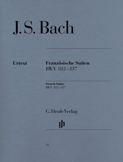 Suites Françaises BWV 812-817 BACH Partition Piano