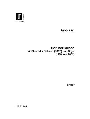 Berliner Messe. PÄRT Partition Chœur