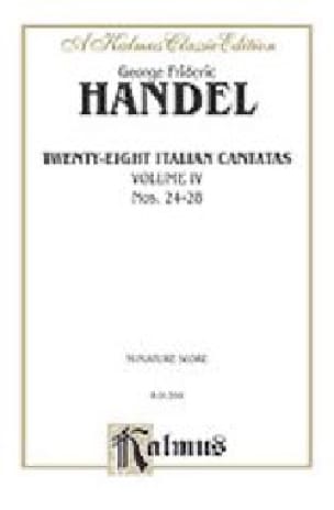 28 Italian Cantatas Volume 4 HAENDEL Partition Petit format