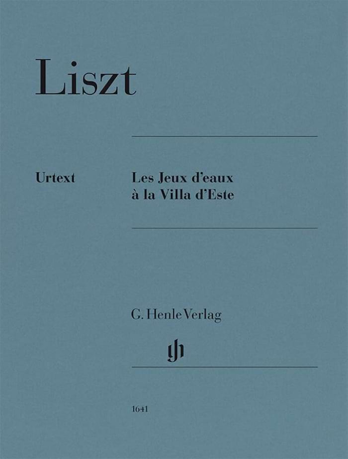 Les Jeux d'eaux à la Villa d'Este LISZT Partition Piano