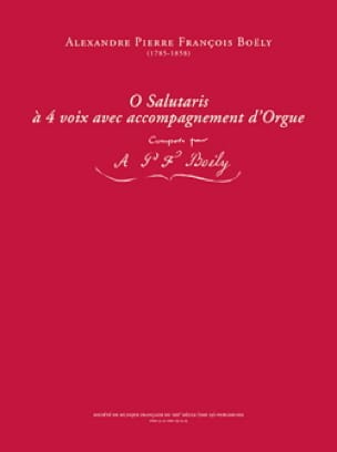 O Salutaris Alexandre Pierre François Boëly Partition Chœur