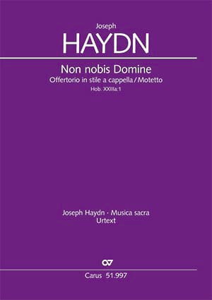 Non Nobis Domine Hob 23a-1 HAYDN Partition Chœur