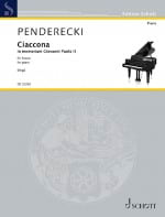 Ciaccona Krysztof Penderecki Partition Piano