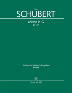 Messe En Sol Majeur D 167 XL Format SCHUBERT Partition Chœur