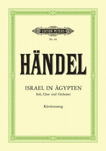 Israël En Egypte En Allemand HAENDEL Partition Chœur