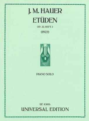 Etudes Op. 22 Volume 2 Josef Matthias Hauer Partition Piano