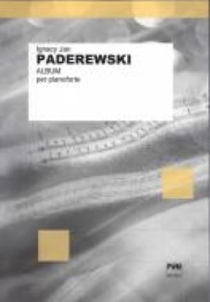 Album per Pianoforte Ignacy Paderewski Partition Piano