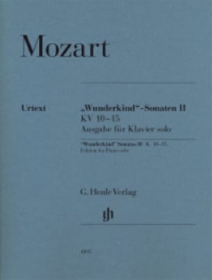 Sonates Wunderkind Volume 2 - KV 10-15 MOZART Partition Piano