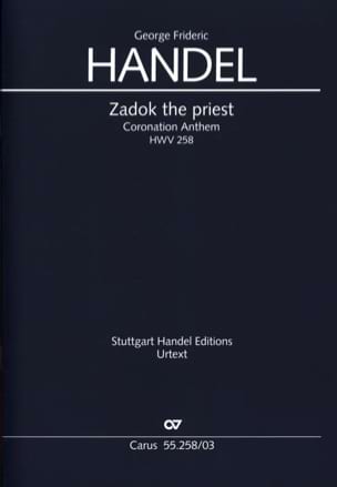 Zadok The Priest Georg-Friedrich Haendel Partition Chœur