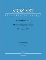 Missa Brevis KV 140 MOZART Partition Chœur