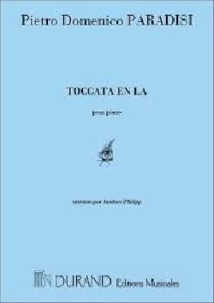 Toccata En La. Pietro Domenico Paradies Partition Piano