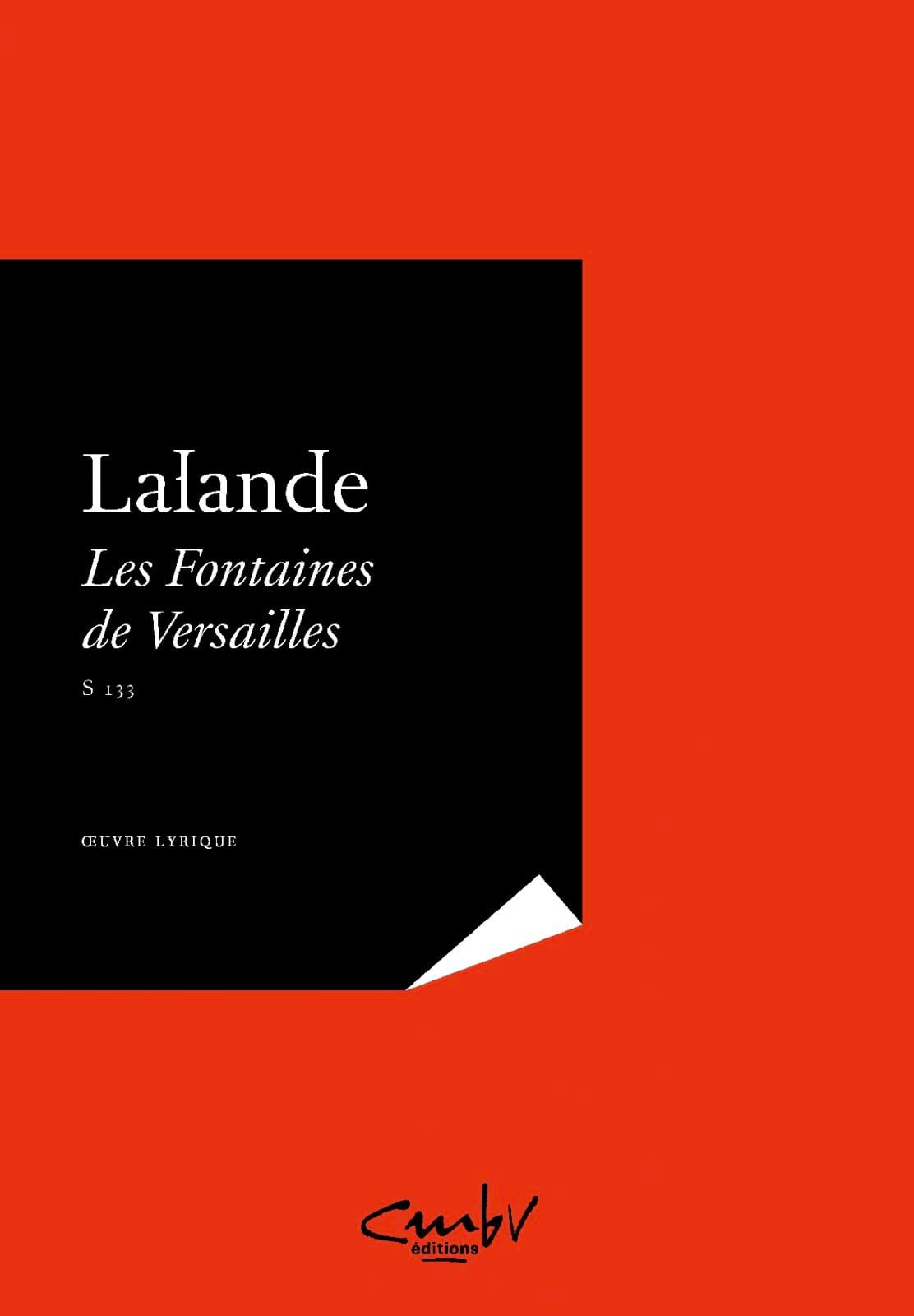 Les Fontaines de Versailles Michel-Richard de Lalande Partition